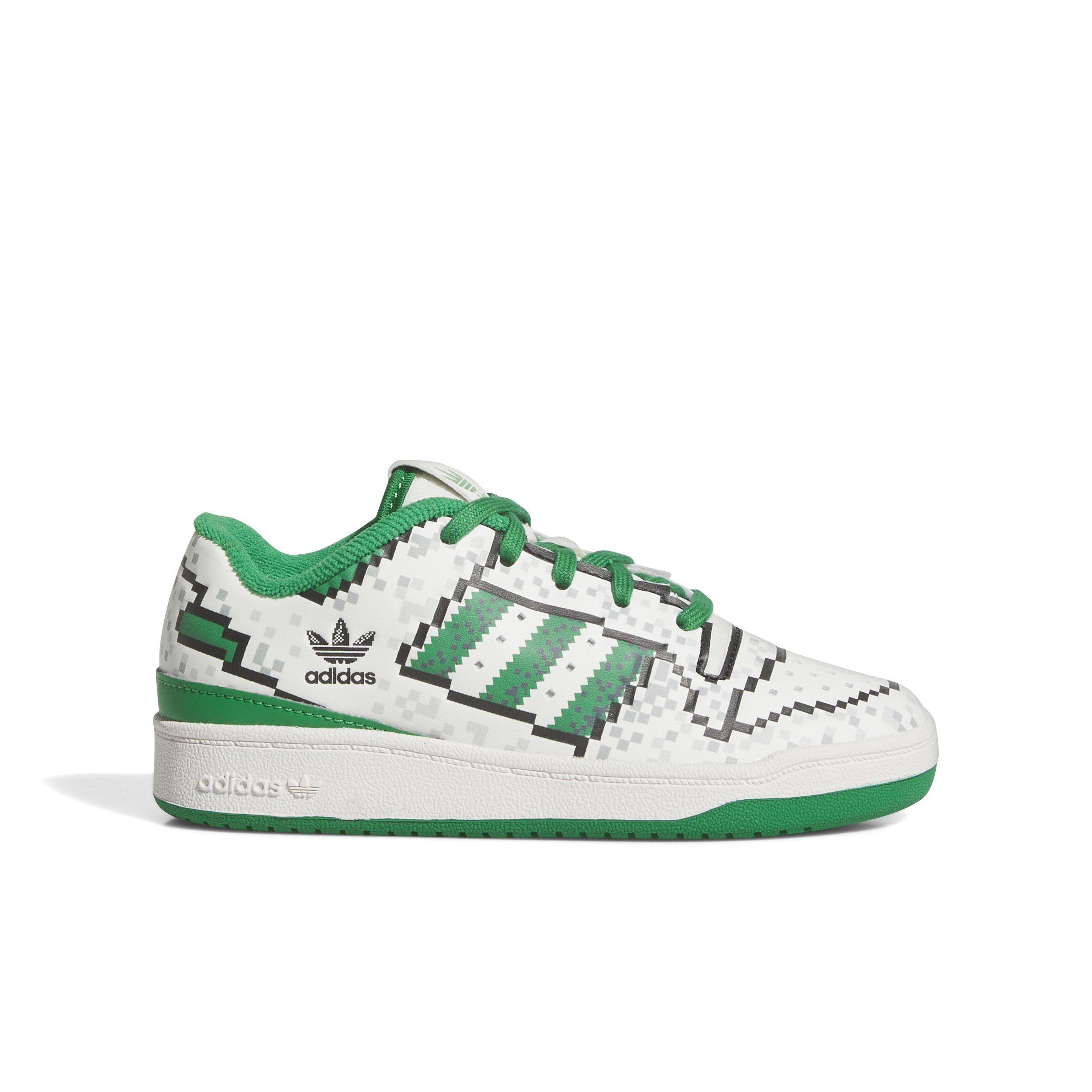 adidas Forum Low CL "Core White/Green/Core Black" Preschool Boys' Shoe